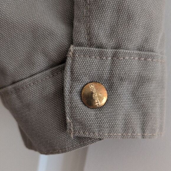 Carhartt Washed Duck Full Zip Hooded Jacket Quilt Lined #100733 Unisex - Picture 11 of 14